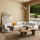 Laguna 166" Modular Feather-Cushion Sectional Sofa, Wheat Cream Beige Polyester Tweed, Left-Arm Facing