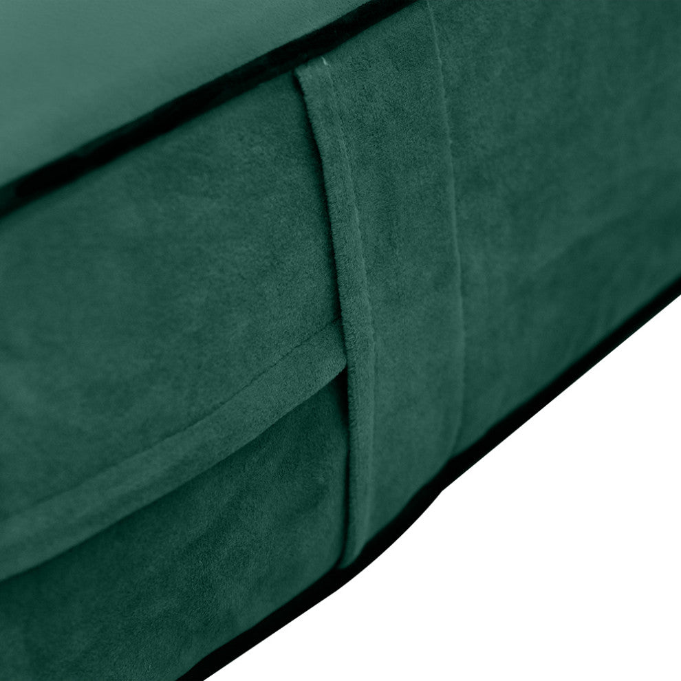 Contrast Pipe 6" Twin-XL 80x39x6 Velvet Indoor Daybed Mattress COVER ONLY-AD317