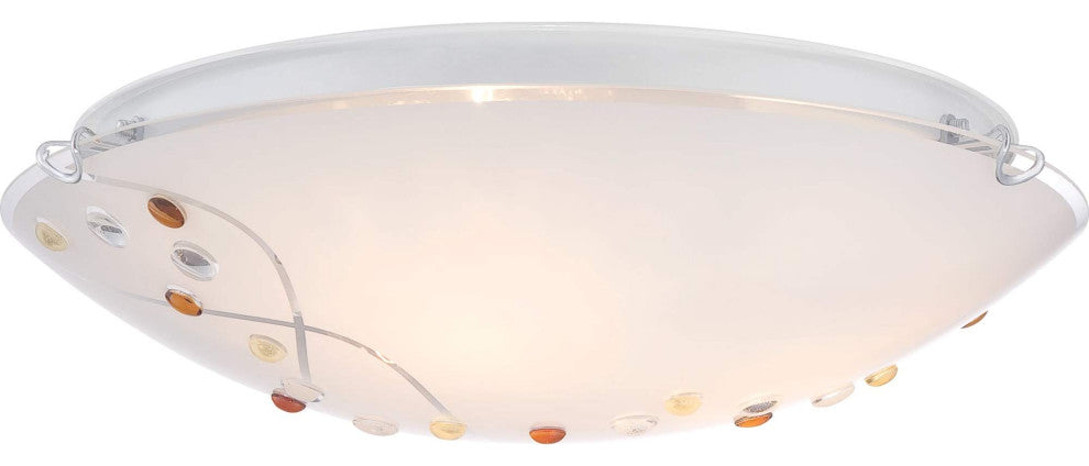 Quoizel PCSL1616 Stellar 3 Light 16"W Flush Mount Ceiling Fixture - Polished