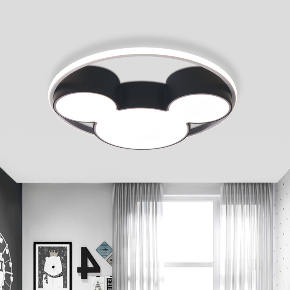 Cartoon Dimmable Led Flush Mount, 20"