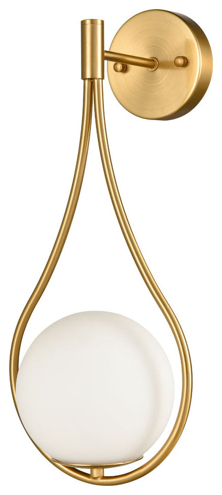 Modern Globe Wall Sconce Bath Vanity Wall Light Fixture Brass Finish, 2-Pack