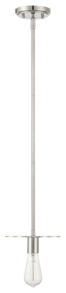 Savoy House Meridian 1 Light Mini-Pendant Polished Nickel