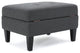 GDF Studio Carolina Tufted Cover Fabric Storage Ottoman, Dark Gray