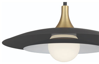 Welsh 1 Light 24" LED Pendant, Black