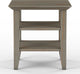 Acadian Solid Wood End Table In Distressed Grey