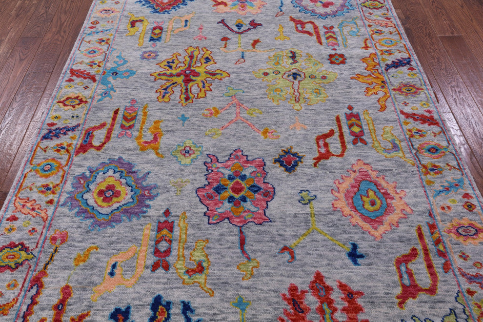 Turkish Oushak Handmade Wool Rug 6' 0" X 8' 9" - Q14843