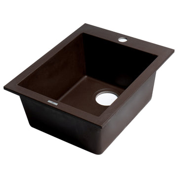 ALFI brand AB1720DI Alfi Trade 16-1/8" Drop In Single Basin - Chocolate