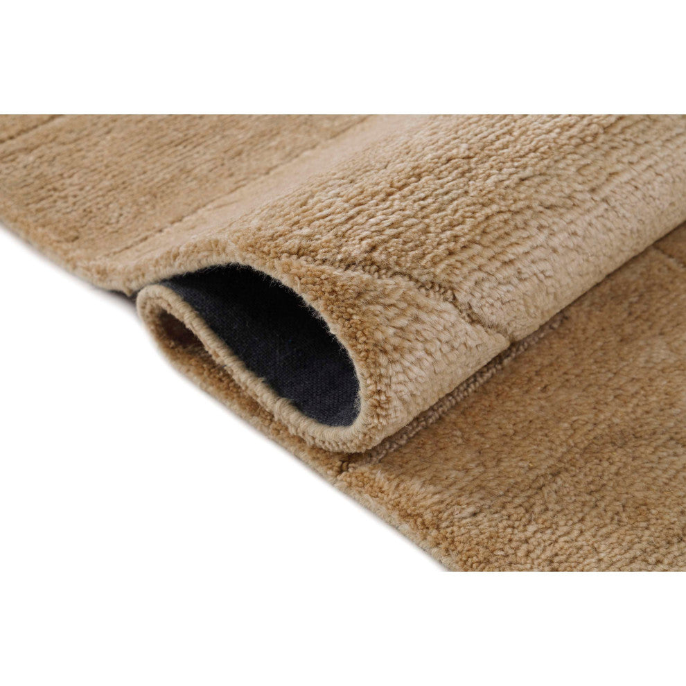 Quartz Relief Hand Made Indoor Area Rug, 5'x8', Sand