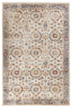 5' X 8' Ivory And Blue Floral Vines Area Rug
