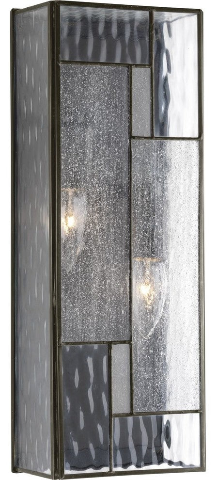 Geometric Collection 2-Light Medium Wall Lantern, Architectural Bronze