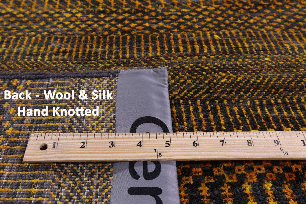 2' 7" X 15' 10" Runner Super Savannah Gabbeh Handmade Wool & Silk Rug - Q13064
