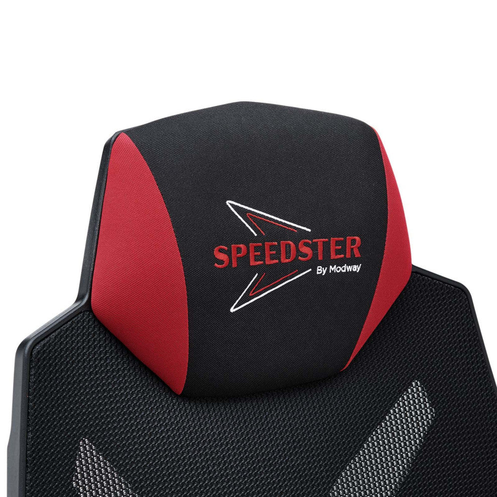 Computer Gaming High Back Chair, Black Red, Modern, Home Business Office