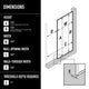 VIGO Meridian Framed Fixed, Matte Black, Shower Screen, 34" W X 74" H, Clear Glass
