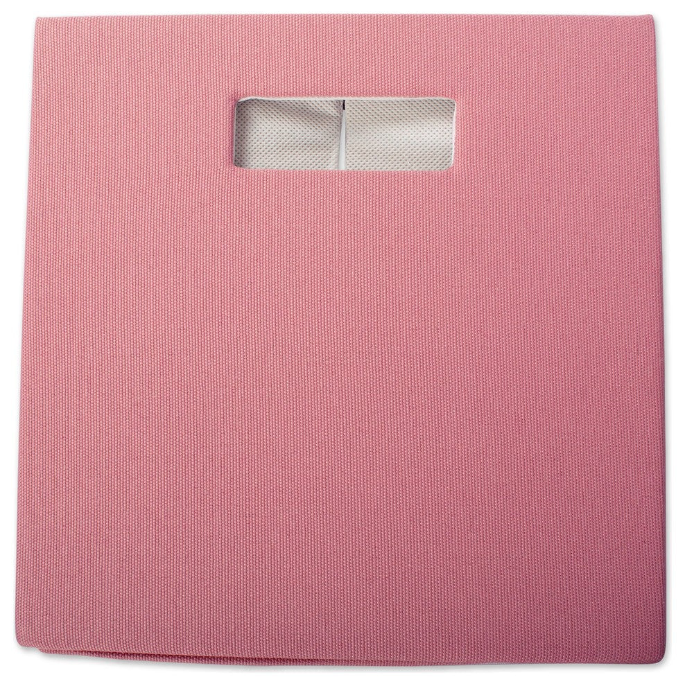 DII Polyester Cube Solid Rose Square 11x11x11"