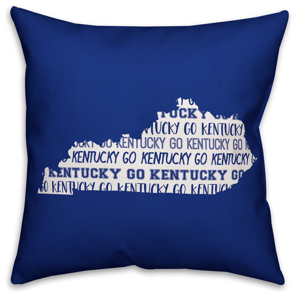 Blue Kentucky Go Team 16x16 Spun Poly Pillow