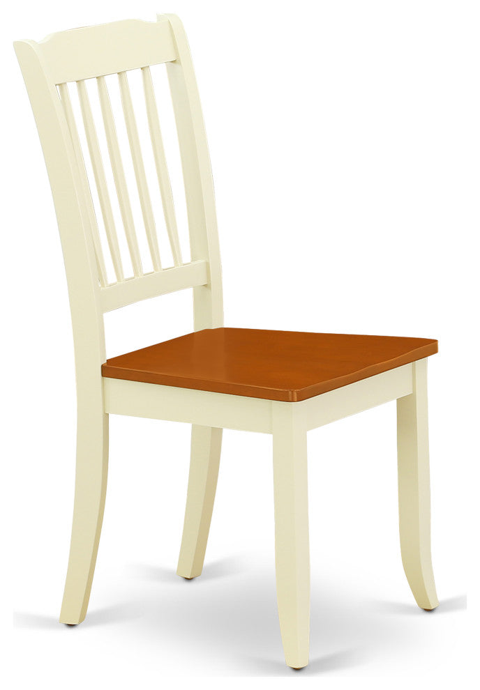 3Pc Rectangular 42/53.5 Inch Table With 12 In Leaf, 2 Vertical Slatted Chairs