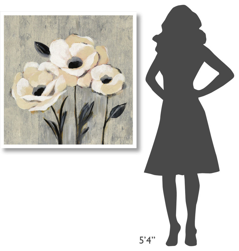 "Graphic Floral I" Digital Paper Print by Silvia Vassileva, 38"x38"