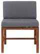 Sanibel Modular Outdoor Acacia Armless Chair - Brown
