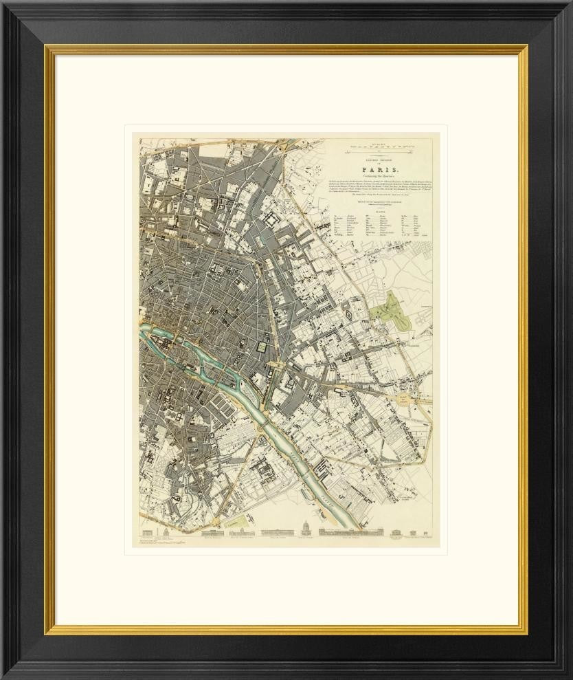 "Paris, France, 1834"  by Society for the Diffusion of Useful Knowledge, 22x26"