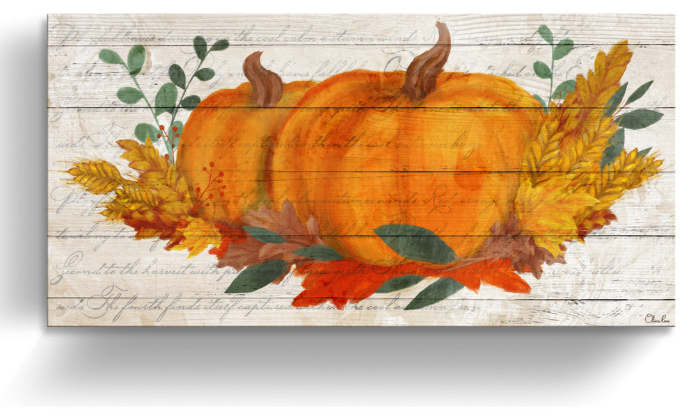 Pumpkin Harvest Wrapped Canvas Autumn Wall Art