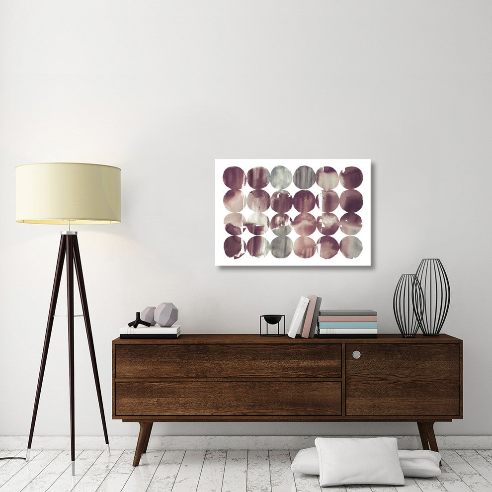 "Spring Dots Plum" Digital Paper Print by Elyse DeNeige, 38"x26"