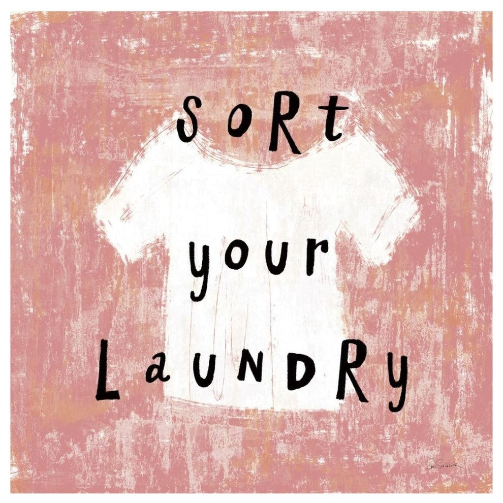 "Laundry Rules III" Digital Paper Print by Sue Schlabach, 42"x42"