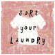 "Laundry Rules III" Digital Paper Print by Sue Schlabach, 42"x42"