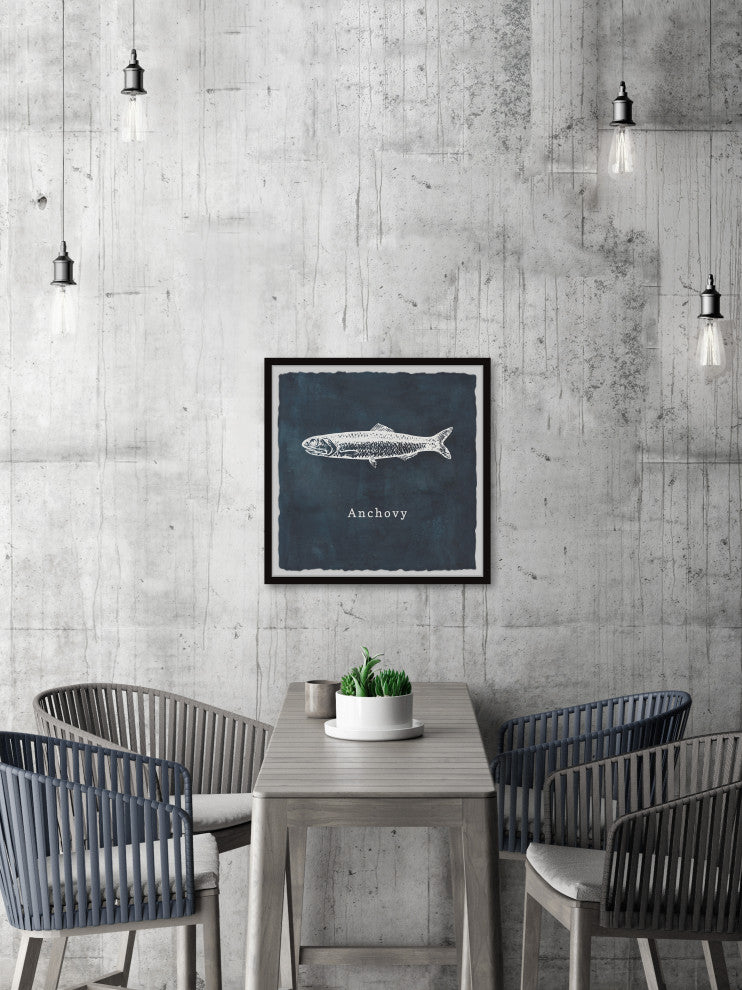 "Anchovy" Framed Painting Print, 24x24
