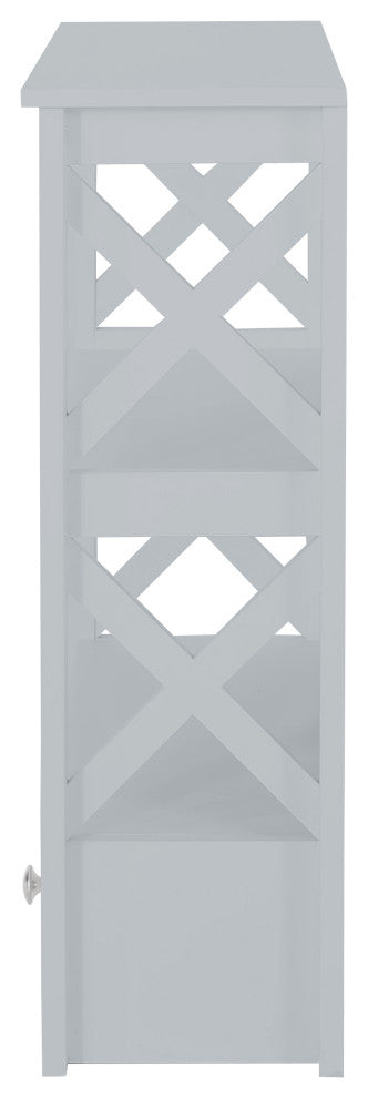Lewis Wall-Mounted Bathroom Storage Cabinet With Drawers, Gray