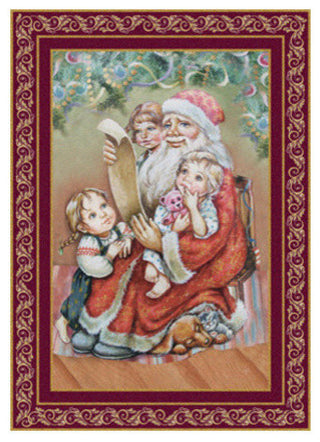 Checking It Twice Christmas Hand Woven Tapestry