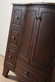 Alandra 40" Dark Cherry Single Sink Bathroom Vanity, Baltic Brown Granite Top