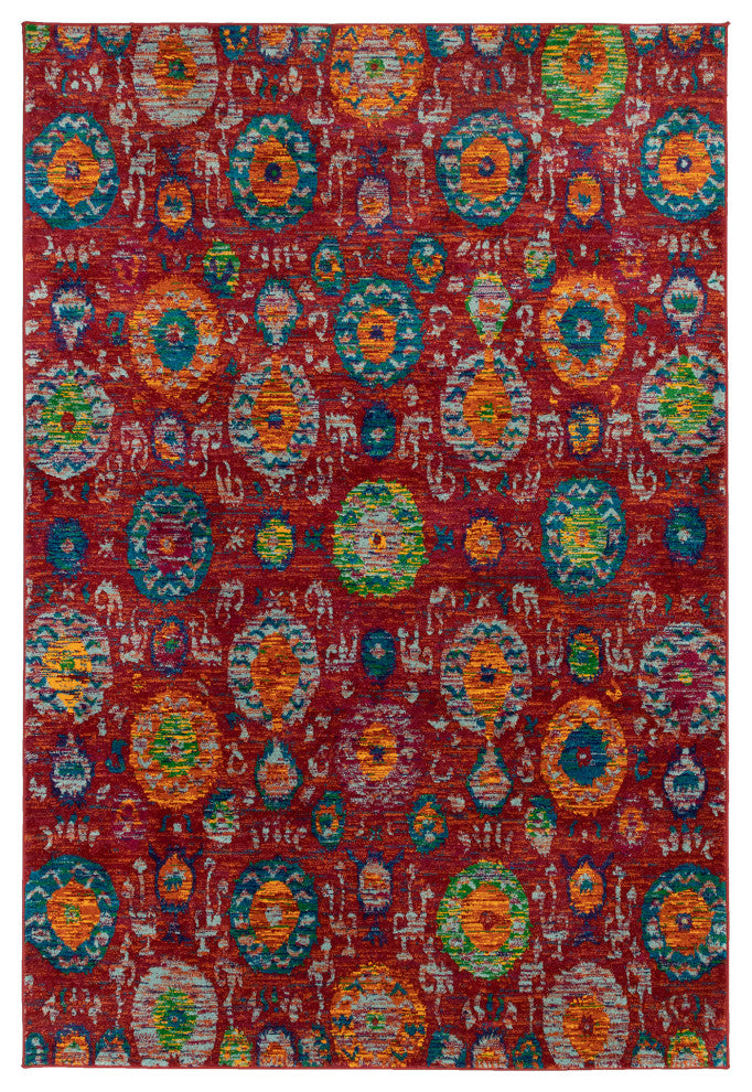 Fiesta Medallions Indoor Rug Red 8'10"x11'9"