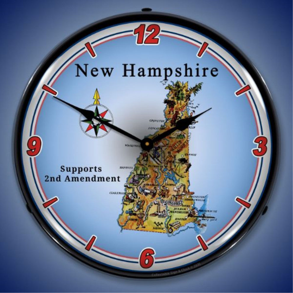 N20031052 New Hampshire Supports the 2nd Amendment Clock