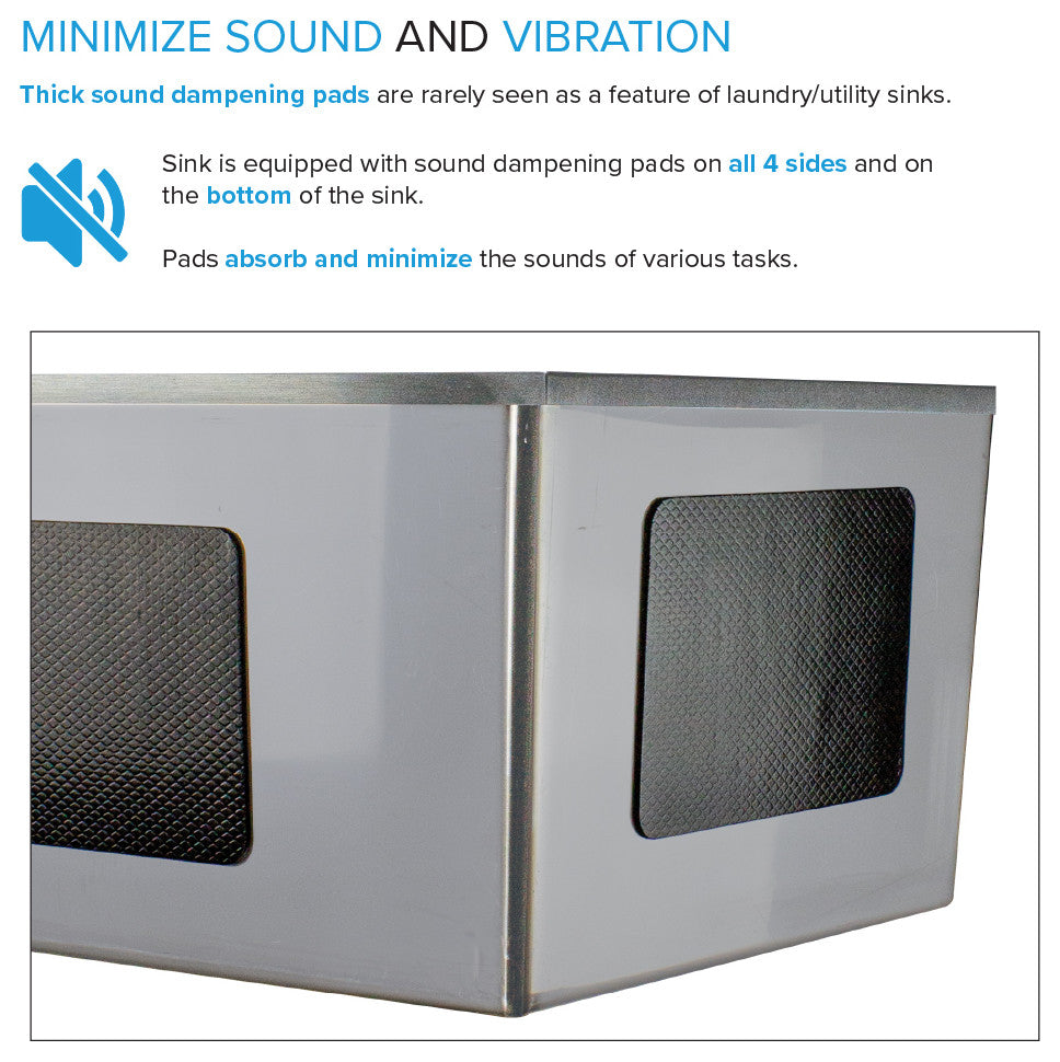 Transolid Steel Laundry Sink, Matte Black, 28x22