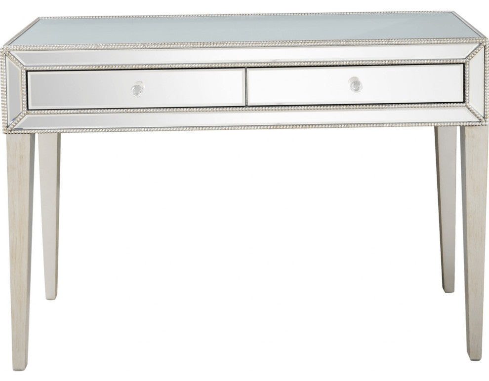 Silver Beaded Console Table
