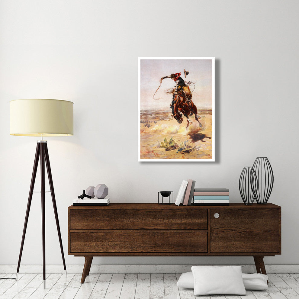 "A Bad Hoss, 1904" Digital Paper Print by Charles M. Russell, 32"x42"