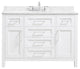 OVE Decors Tahoe 48" Vanity, White With Carrara Marble Top