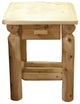 White Cedar Log 1-Drawer Nightstand