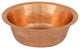 14" Round Hammered Copper Bar Sink, 2" Drain Opening, Polished Copper
