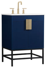 Home Living 19" Modern Blue-Light Bathroom Vanity