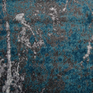 MACHINE MADE HEATSET POLYPROPYLENE AREA RUGS -Silver Ivory Color,Abstract Design, [Rectangle] 9'x12'