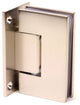 ClearShield Frameless Shower Door, Brushed Nickel Hinge, Square Corner