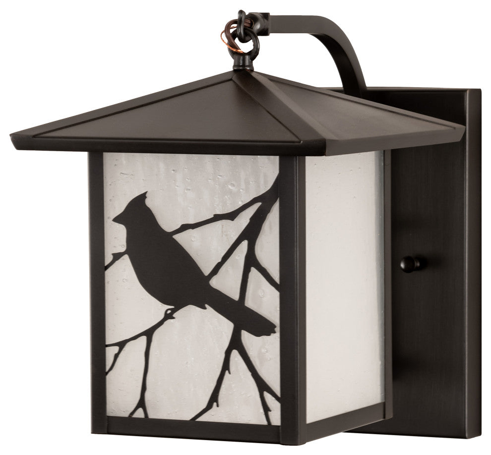 9 Wide Seneca Song Bird Curved Arm Wall Sconce