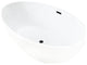 59"x32" Acrylic Freestanding Soaking Bathtub, White/Matte Black