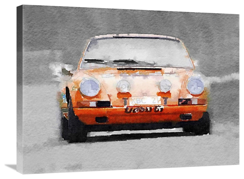 "Porsche 911 Race Track Watercolor" Fine Art Print