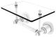 Astor Place Two Post Toilet Tissue Holder with Glass Shelf, Matte White