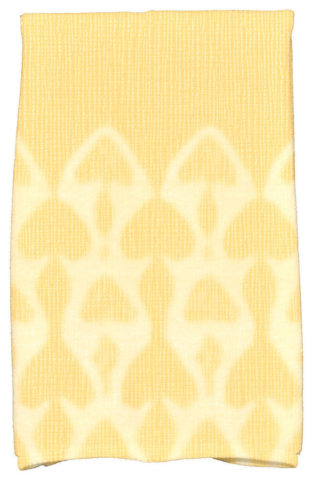 Watermark, Geometric Print Hand Towel, Yellow