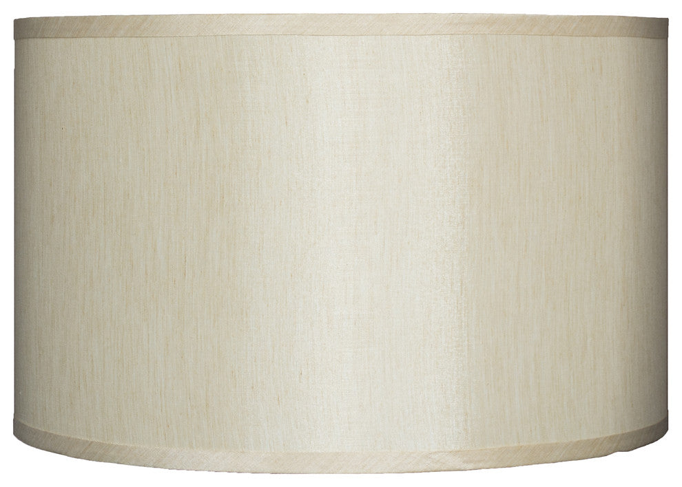 Classic Drum Faux Silk Lamp Shade, Cream, 16"