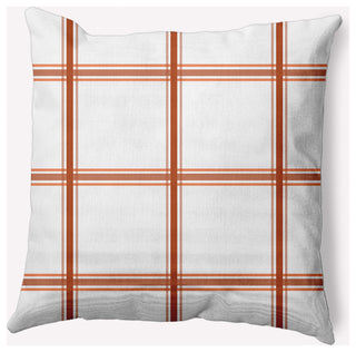 20" x 20" Geometric Indoor/Outdoor Polyester Throw Pillow, Sienna