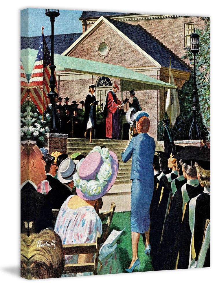 "College Graduation" Painting Print on Canvas by Thornton Utz